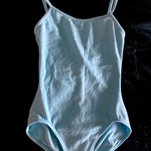 Baby blue crushed velvet bodysuit
